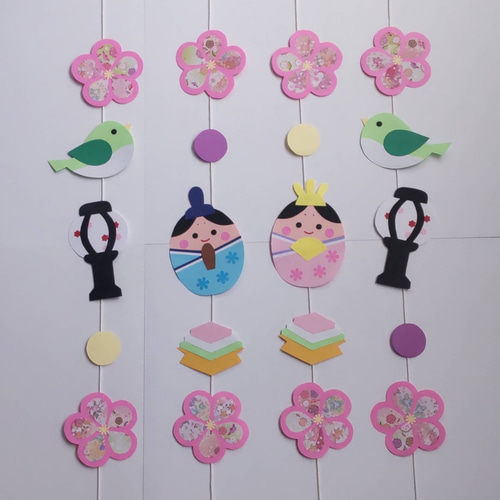 送料無料》壁面飾り ひな祭り 3月 その他アート minimini 通販