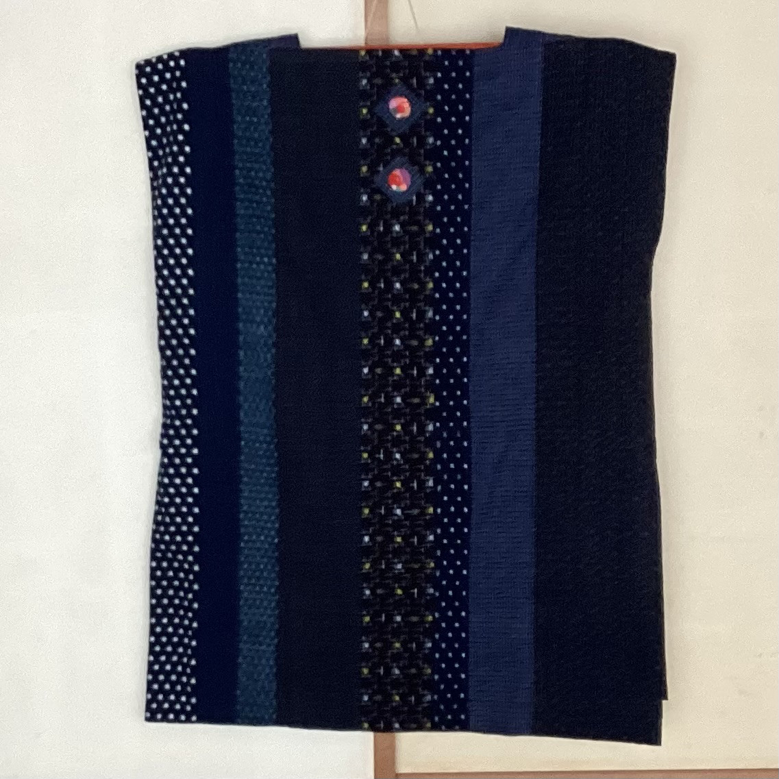 絣柄　8種使いのチュニックエプロン ⑩　(L)