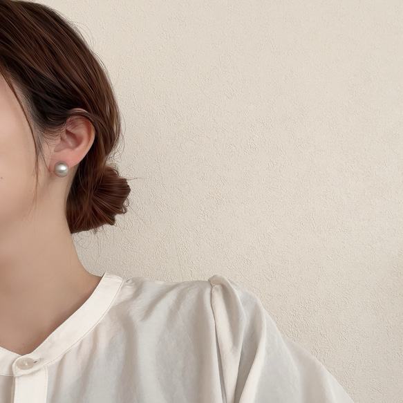 大人気シリーズ◆痛くならないボリュームイヤリング/ピアスに見える　ゴールド シルバー　結婚式　金属アレルギー対応　春 9枚目の画像