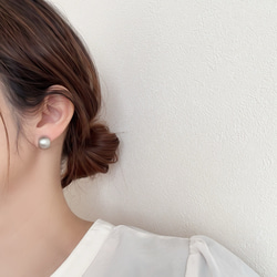 大人気シリーズ◆痛くならないボリュームイヤリング/ピアスに見える　ゴールド シルバー　結婚式　金属アレルギー対応　春 10枚目の画像