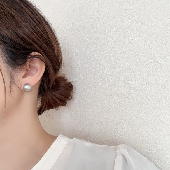大人気シリーズ◆痛くならないボリュームイヤリング/ピアスに見える　ゴールド シルバー　結婚式　金属アレルギー対応　春 10枚目の画像