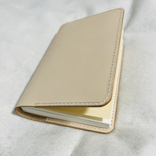 レザークラフト　ハンドメイドほぼ日手帳カバー ほぼ日手帳用 手帳カバー（レザー、ヌメ革、生成り） 手帳カバー
