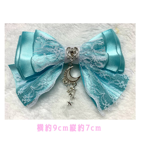 リボン ヘアアクセサリー 量産型 水色界隈 水色 病みかわ サブカル