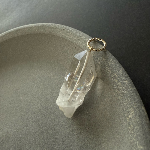 虹入りダブルポイント水晶♚ペンダントトップ ペンダントトップ