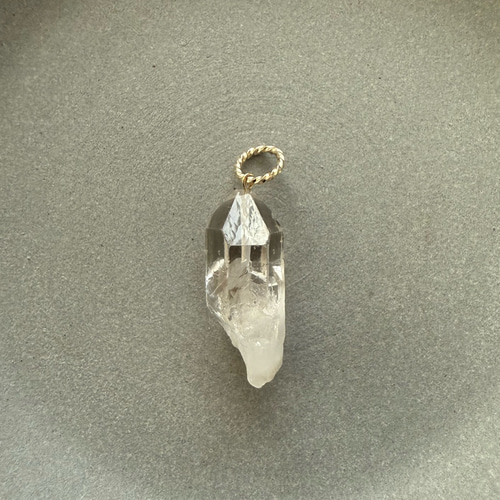 虹入りダブルポイント水晶♚ペンダントトップ ペンダントトップ m.y.