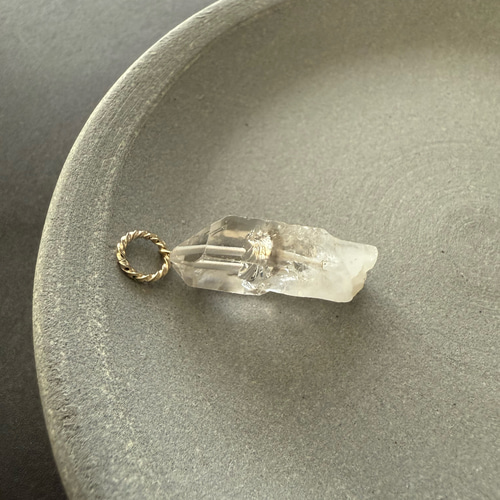 虹入りダブルポイント水晶♚ペンダントトップ ペンダントトップ m.y.