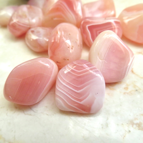 美しい鉱物標本】サーモン瑪瑙の磨き石セット／【Ⅰ】59グラム その他