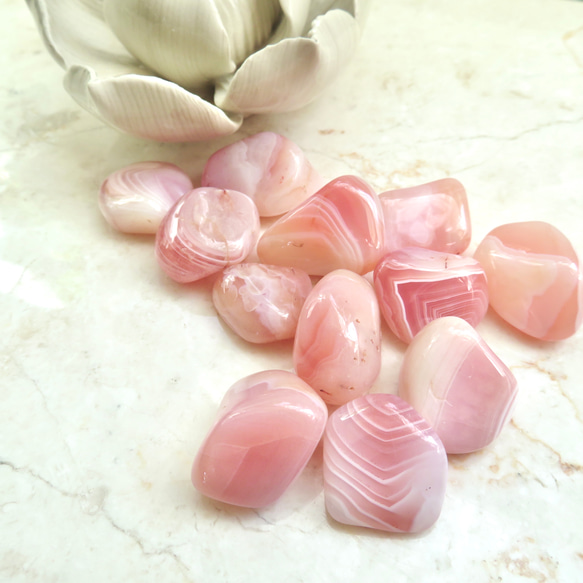 美しい鉱物標本】サーモン瑪瑙の磨き石セット／【Ⅰ】59グラム その他