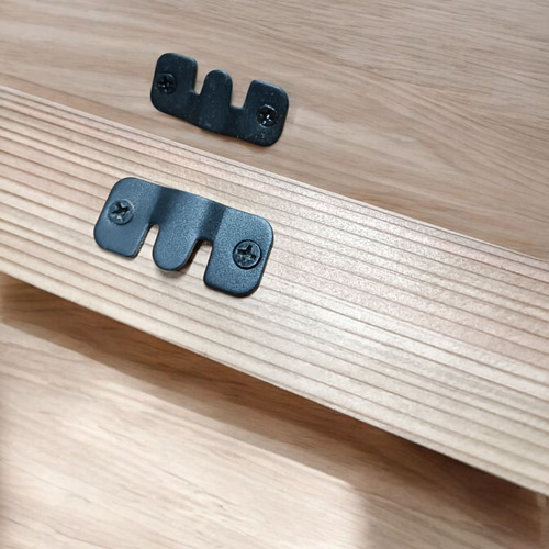 未使用⭐ ビニール レコード ウォール マウント 無垢材ディスプレイ棚 杉無垢材のレコードディスプレイ LP2枚用2本セット 壁掛け