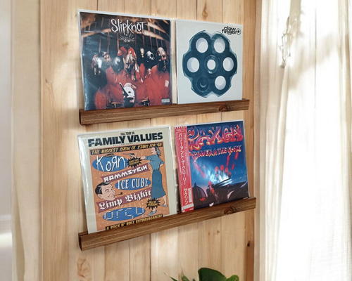 楽天市場】ディスプレイラック アクリル レコード用 LP 壁掛け棚