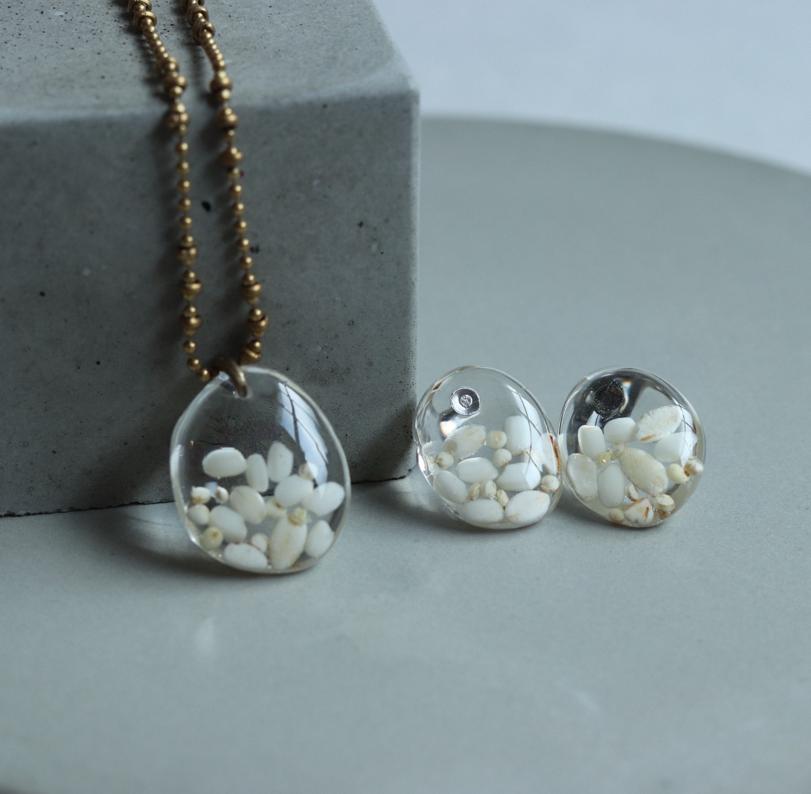 【creema限定】本物のお米のアクセサリー　セット　ピアス　イヤリング