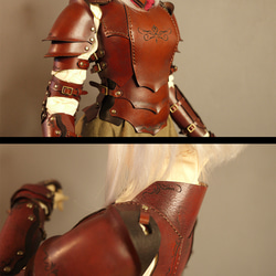 [受注生産] DD（M胸）レザーアーマーセット 本革 2枚目の画像
