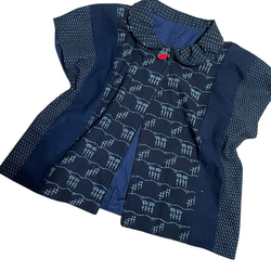 古布 書生絣 ショルダー紐 ハンドメイド 古布 書生絣 ショルダー紐