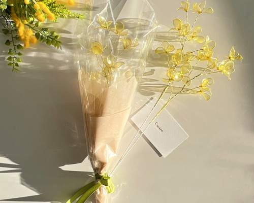 ミモザページになります＾＾ 単品販売】ミモザ 1本 f3005 一輪挿し・花瓶・花器 Cuore 通販
