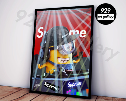 SUPREME type☆オマージュアートインテリアポスター＃176☆ミニオン