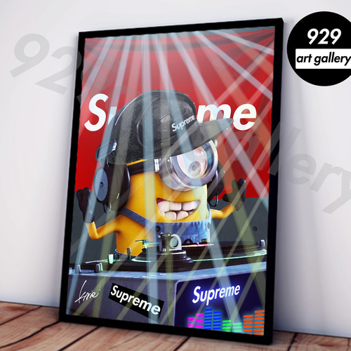 SUPREME type☆オマージュアートインテリアポスター＃176☆ミニオン