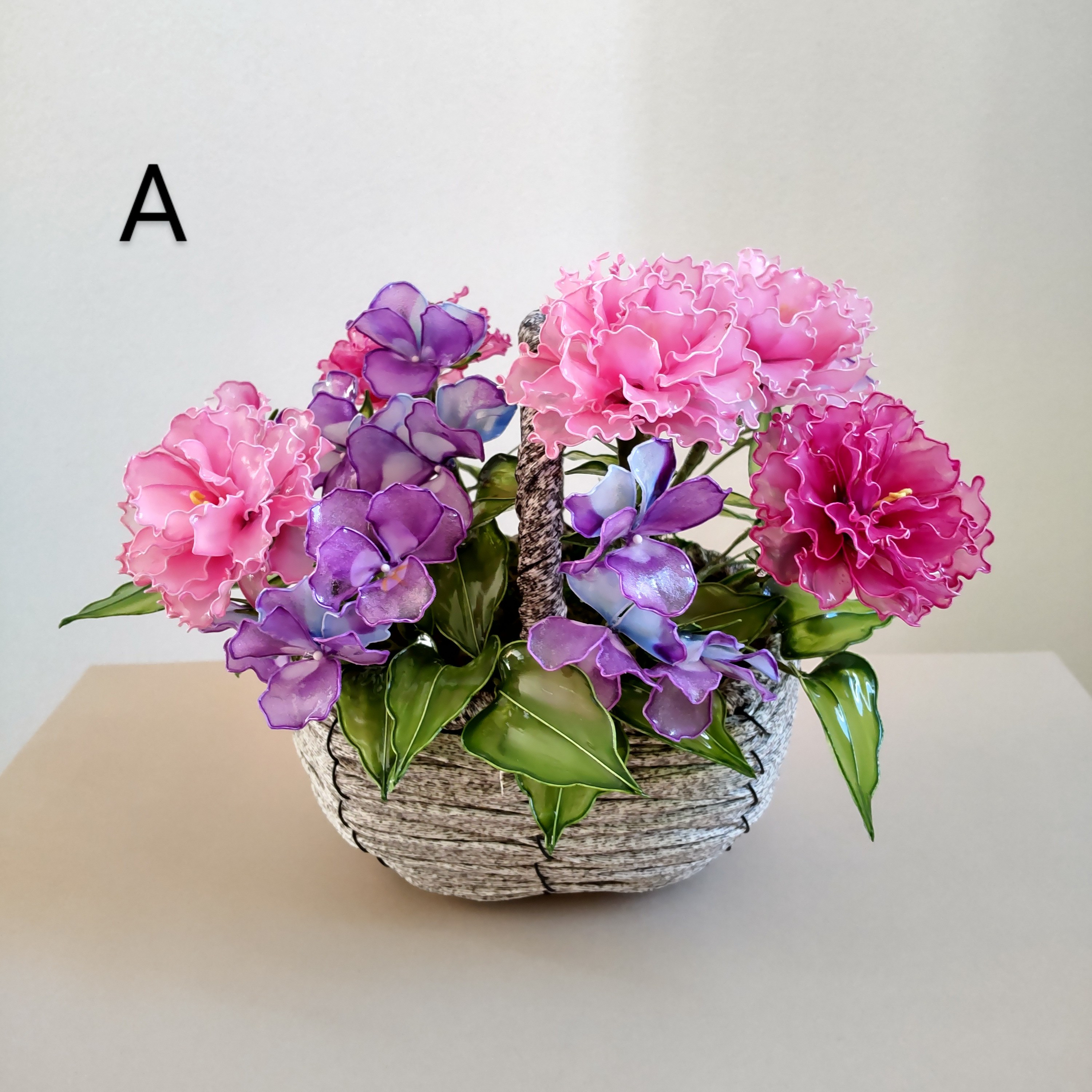 フラワーアレンジメント♡バスケットアレンジ♡花かごアレンジ♡ディップアート