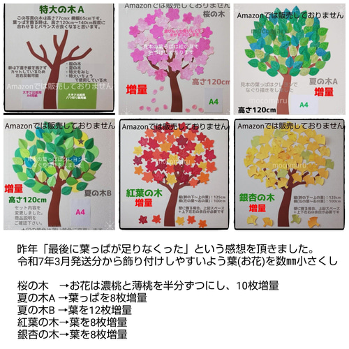 □夏の木A□壁面飾り装飾新緑高齢者春製作キット制作セット特大きめ