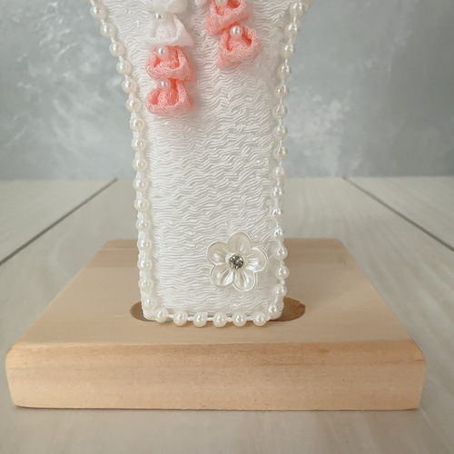 羽子板 雛人形 初節句 白 ピンク かわいい 卓上 つまみ細工 花 出産