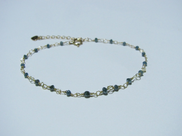 k18YG*ぐるっとブルーダイヤモンドのブレスレット