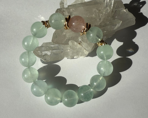 グリーンアクアマリン　ブレスレット 23036 天然石 グリーンアクアマリンブレスレット - メルカリ