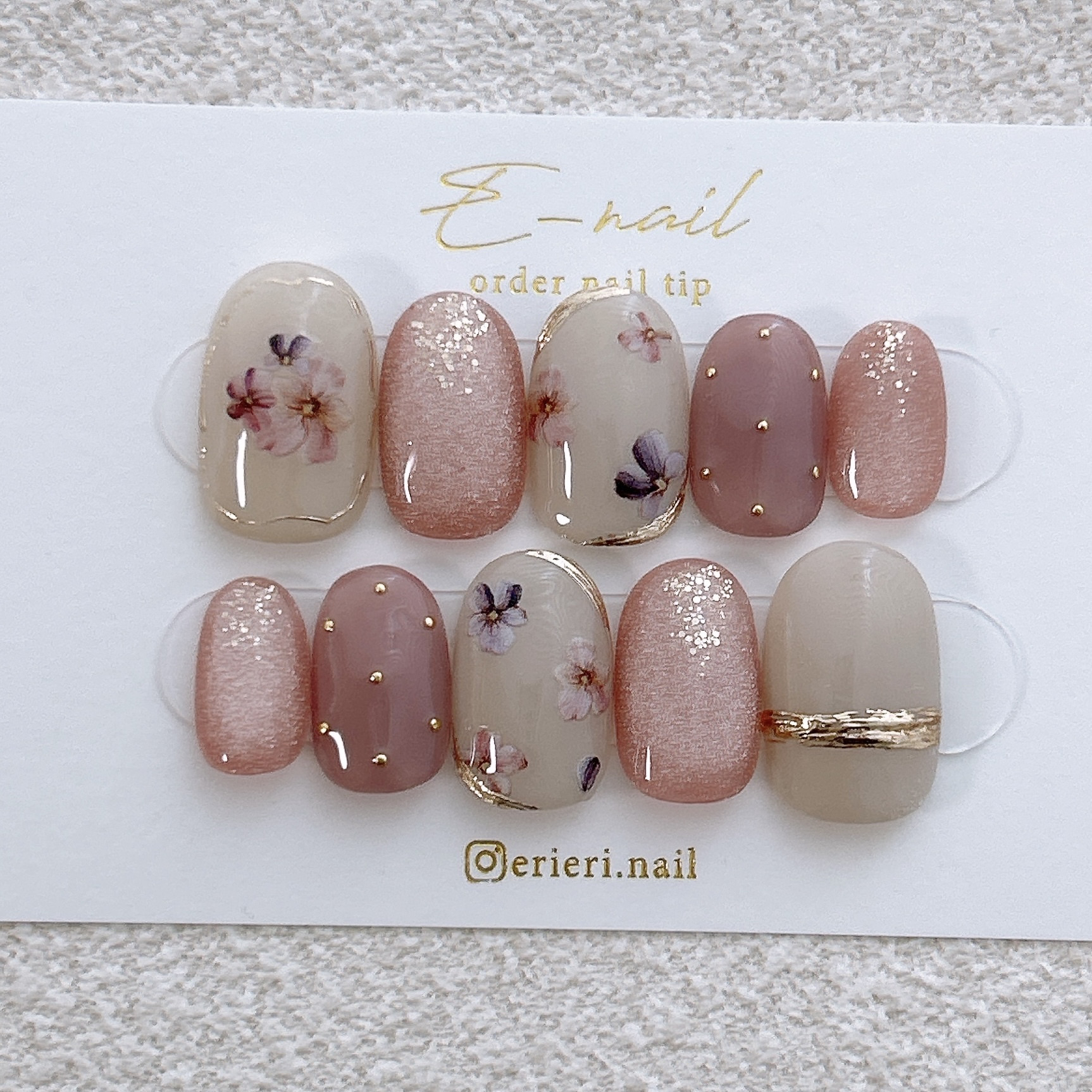 チューリップ マグネットネイル シンプル 花 春 【011】ネイルチップ