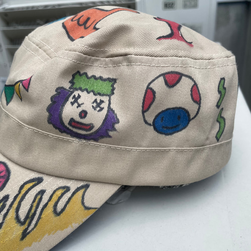 ユニークなダメージリメイク ハンドメイドペイントキャップ ユニークなダメージリメイク ハンドメイドペイントキャップ