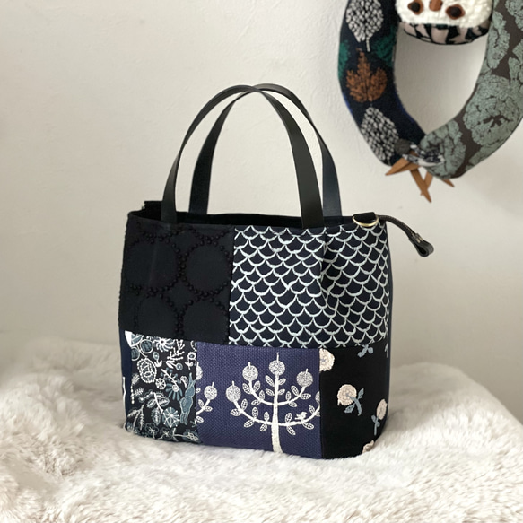 ミナペルホネン ハンドメイド パッチワーク×choucho トートバッグ