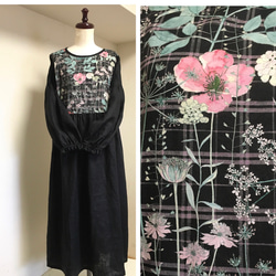 LIBERTY リバティ・イルマズガーデン+リネン: ギャザーワンピース 