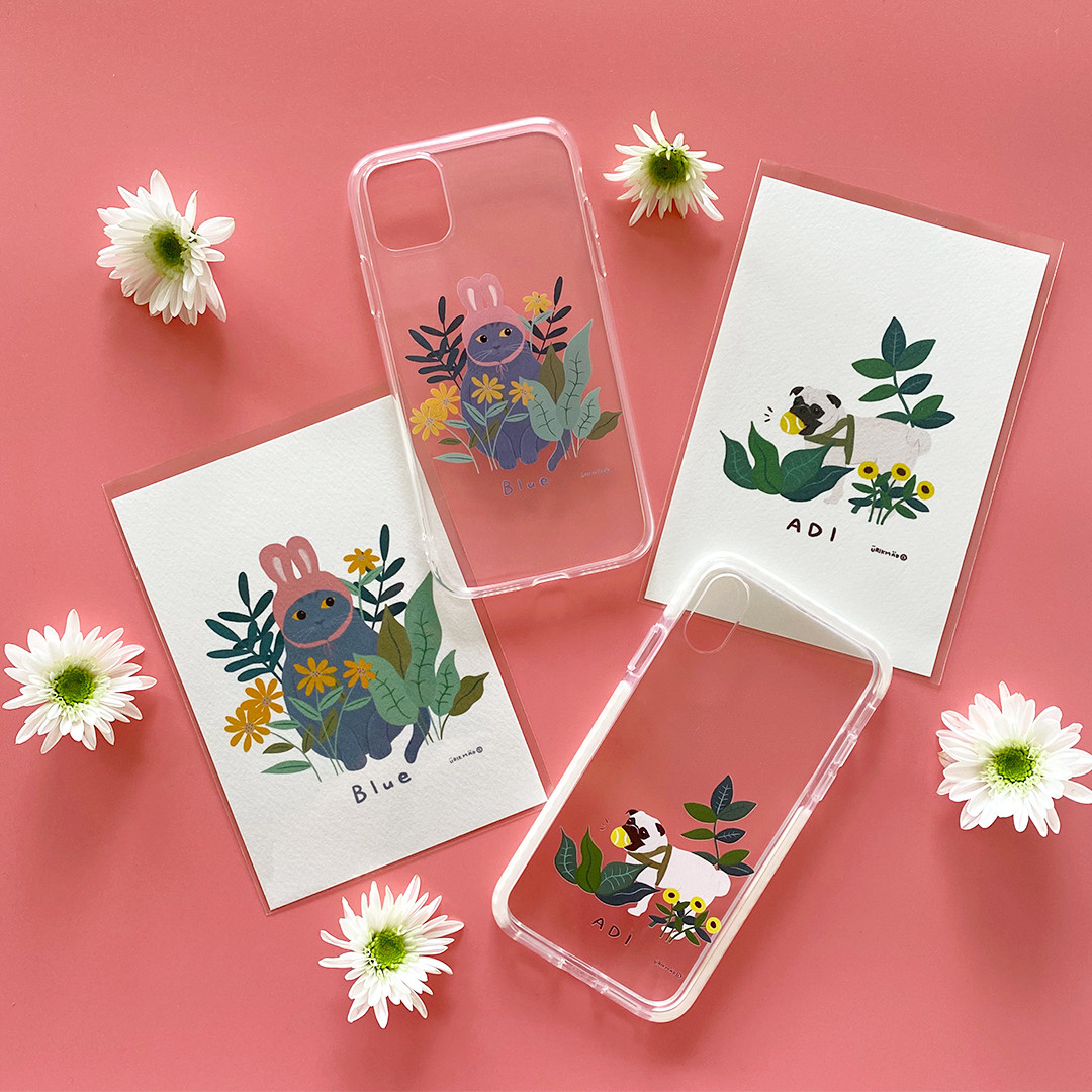 うちの子スマホケース｜ペットのオーダーイラスト（似顔絵）