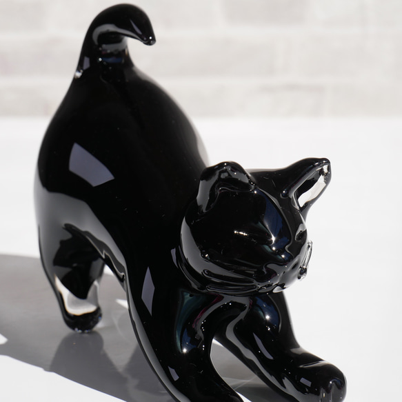 【美品】猫　黒猫　招き猫　石製　置物　インテリア　工芸品　美術品　A2921 Amazon.co.jp: 銀雅堂 招き猫 黒漆色＿右手あげ/金属製＿lucky cat