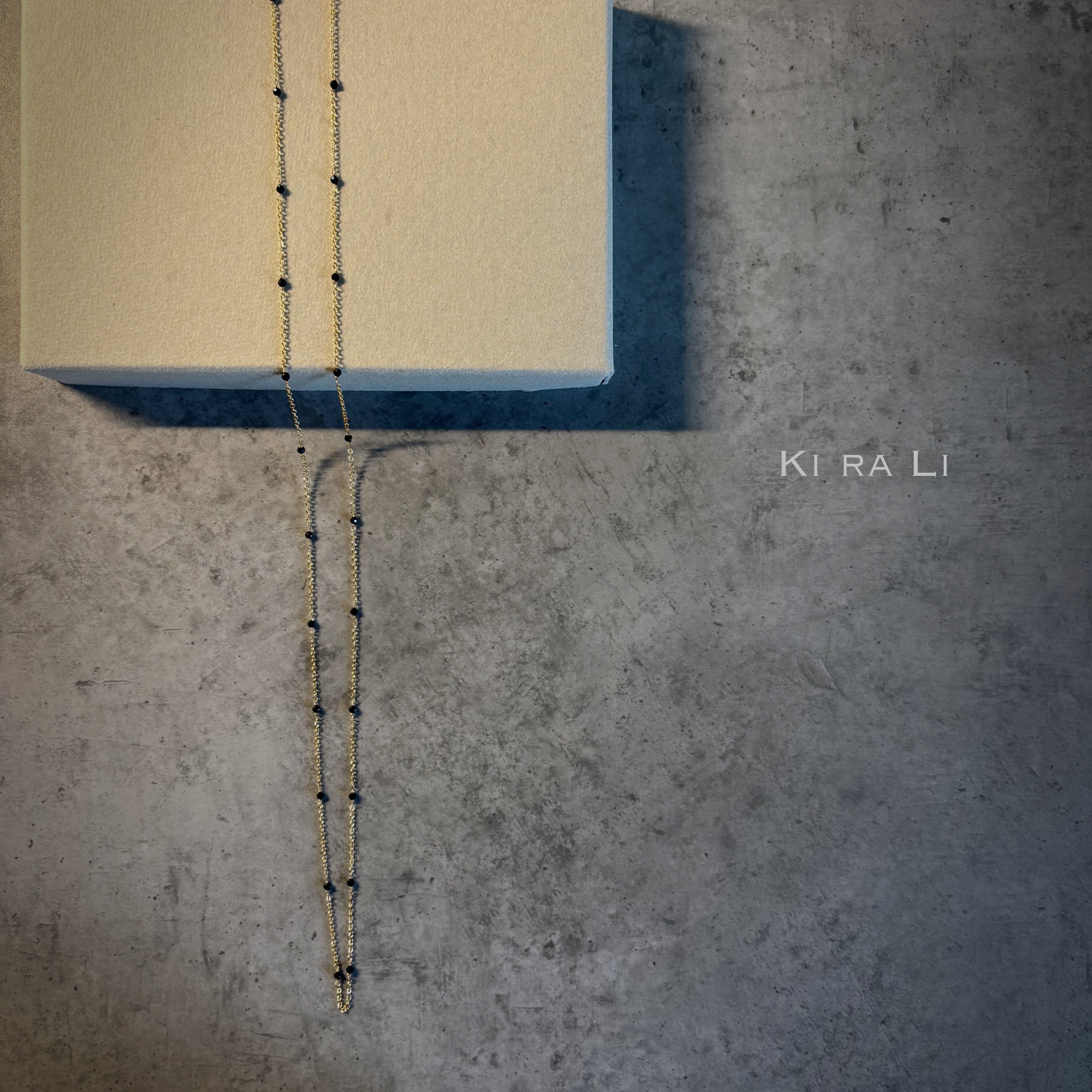 送料無料　14KGF スピネルのステーションネックレス　パールとスピネルのチャーム付