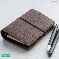 SB248 ミニ6サイズ M6 システム手帳 リング径19mm ダークブラウン