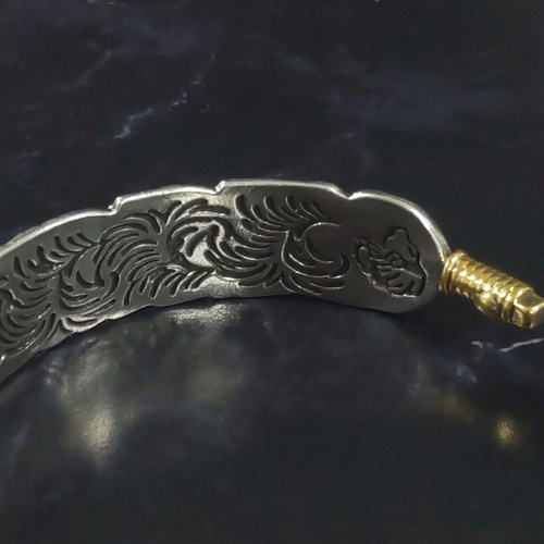 オープン価格 silverフィルド メキシカン シルバー 真鍮 バングル 