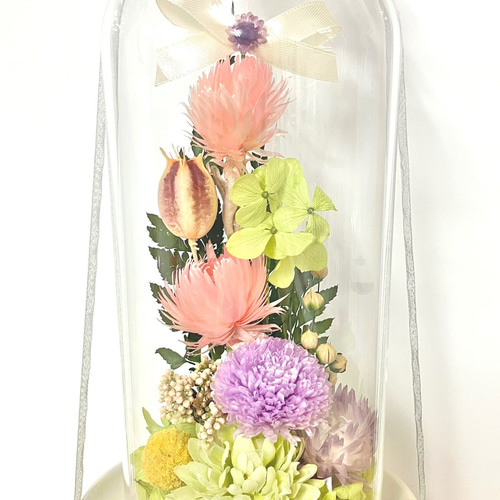 仏花 枯れないお供え花 プリザーブドフラワー ガラスドーム