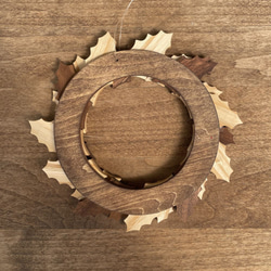 ヒイラギのリース ｜ 全２種類 クリスマス リース 柊 ウォールデコ ドア オーナメント 木製 おしゃれ ナチュラル 13枚目の画像