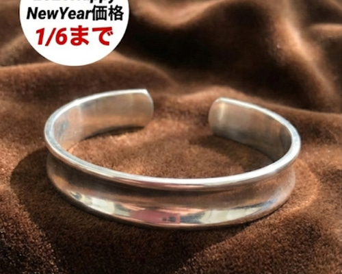 新春福袋特別価格 silver925 刻印 銀 バングル メンズ ユニセックス