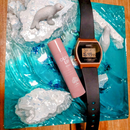 アザラシ レジン アート 波 立体 北極 氷河 流氷 温暖化 立体