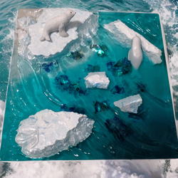 ※新作※レジンアート（ペンギン達とアザラシ） 新作※レジンアート(ペンギン達)