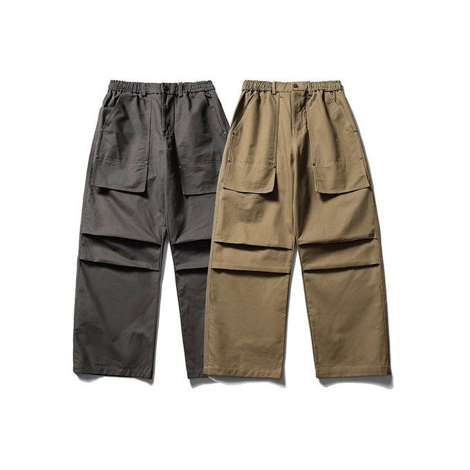 秋冬新作 パンツ メンズ ドレープポケットプリーツカーゴパンツ 無地 男 ズボン おしゃれ