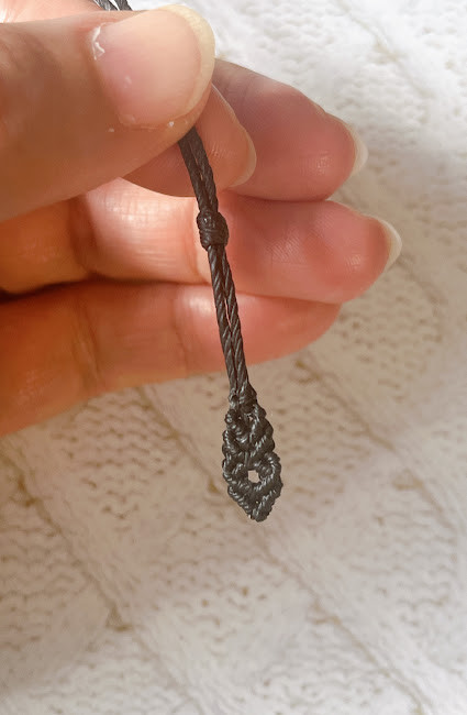 ターコイズ+天眼石のマクラメペンダント