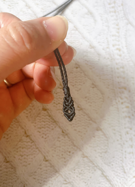 ターコイズ+天眼石のマクラメペンダント