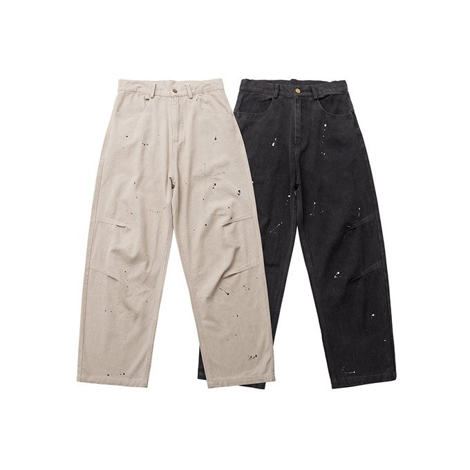 秋冬新作 パンツ キャンバスパンツ メンズ 無地 男 ズボン おしゃれ ルーズカジュアルパンツ