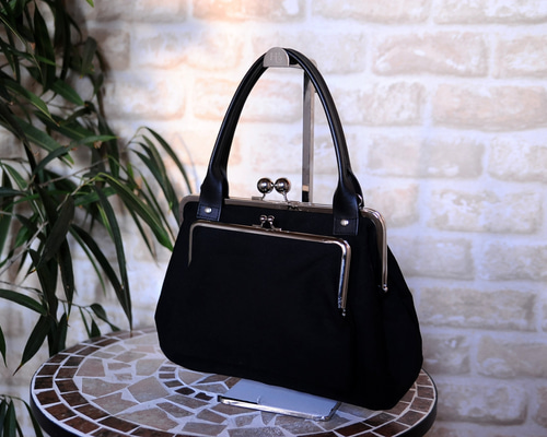 【新品】22fabric がま口　バッグ　2WAY ハンドメイド　ユキエモン 33e316d04f3994b48cf48cba7bb57b