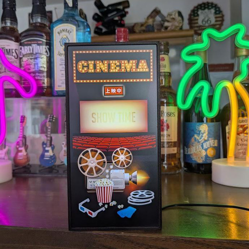 映画 シネマ ムービータイム 上映中 サイン 看板 置物 雑貨 ライトBOX Sサイズ】映画 シネマ シアター ムービー 上映中 劇場 DVD ブルーレイ