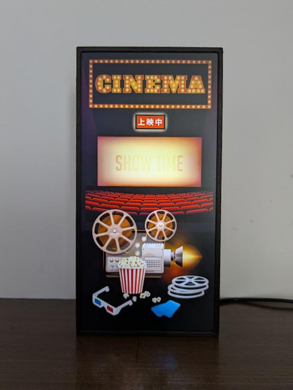 空間がまるで映画館・・CINEMA 映画の時間 シネマ ムービー ライトBOX Sサイズ】映画 シネマ シアター ムービー 上映中 劇場 DVD ブルーレイ