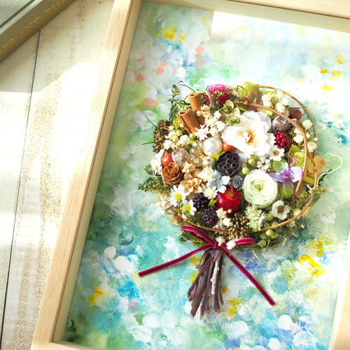 ドライ・プリザーブドフラワー アート 特別な日のお祝い・誕生日・サロン飾り》プリザーブドフラワー