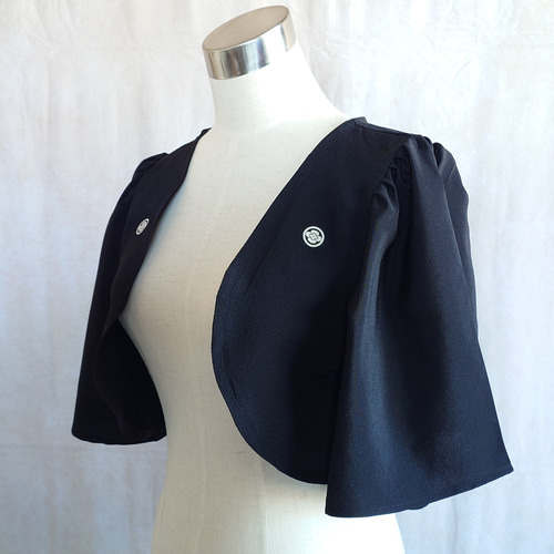 やっちゃん　着物リメイクワンピース　ボレロ付き SALE】d54 Мサイズ ワンピース ボレロ付き 着物リメイク