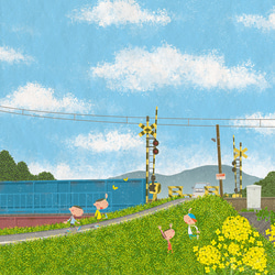 レトロなポストカード『はるのうた』 3枚目の画像