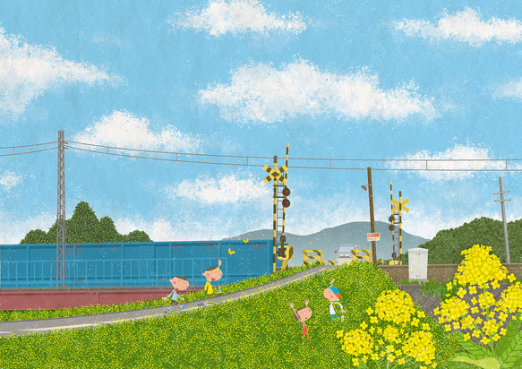 レトロなポストカード『はるのうた』 3枚目の画像